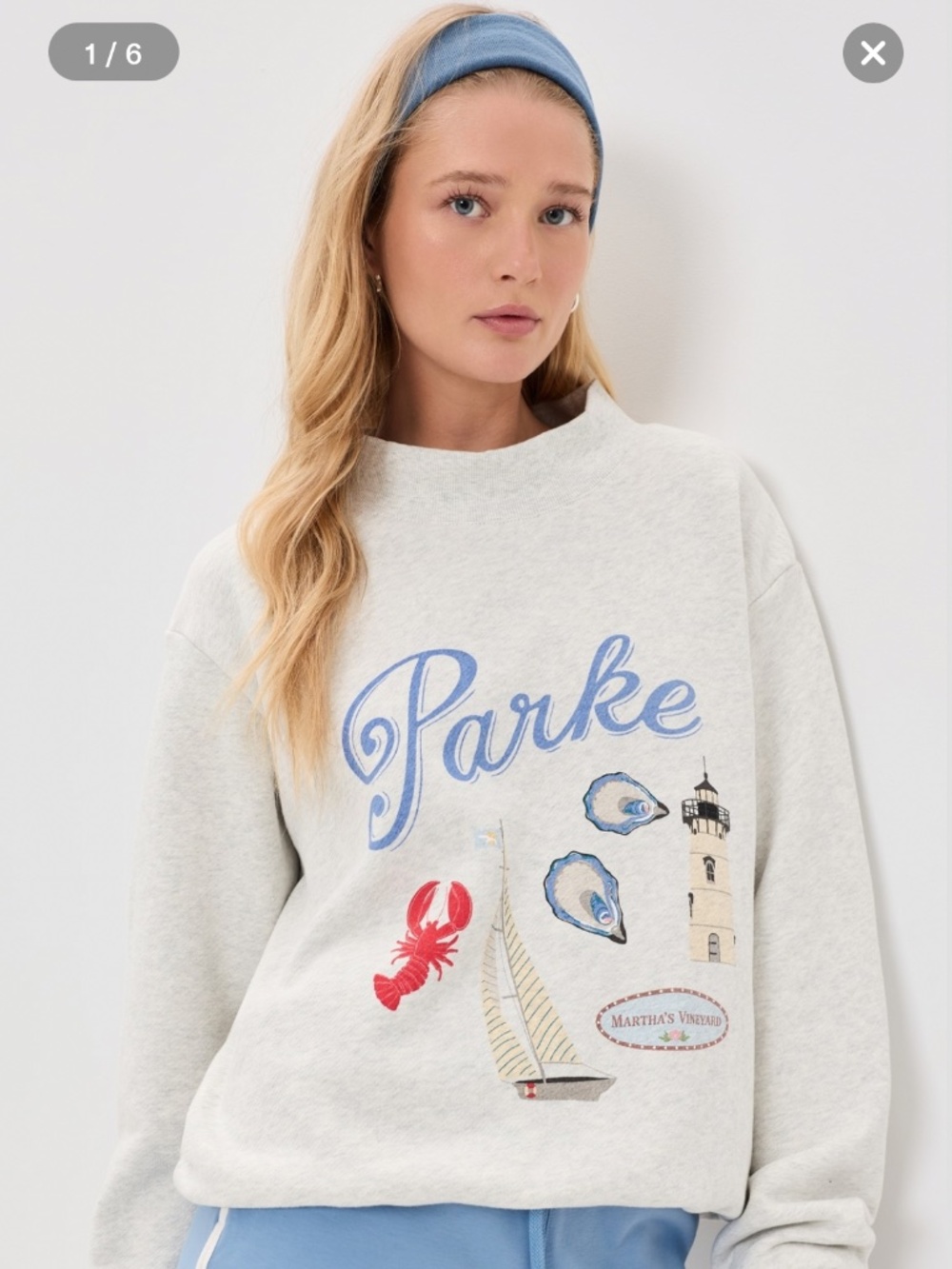 PARKE Martha’s Vineyard sweatshirt NEW - Picture 1 of 2